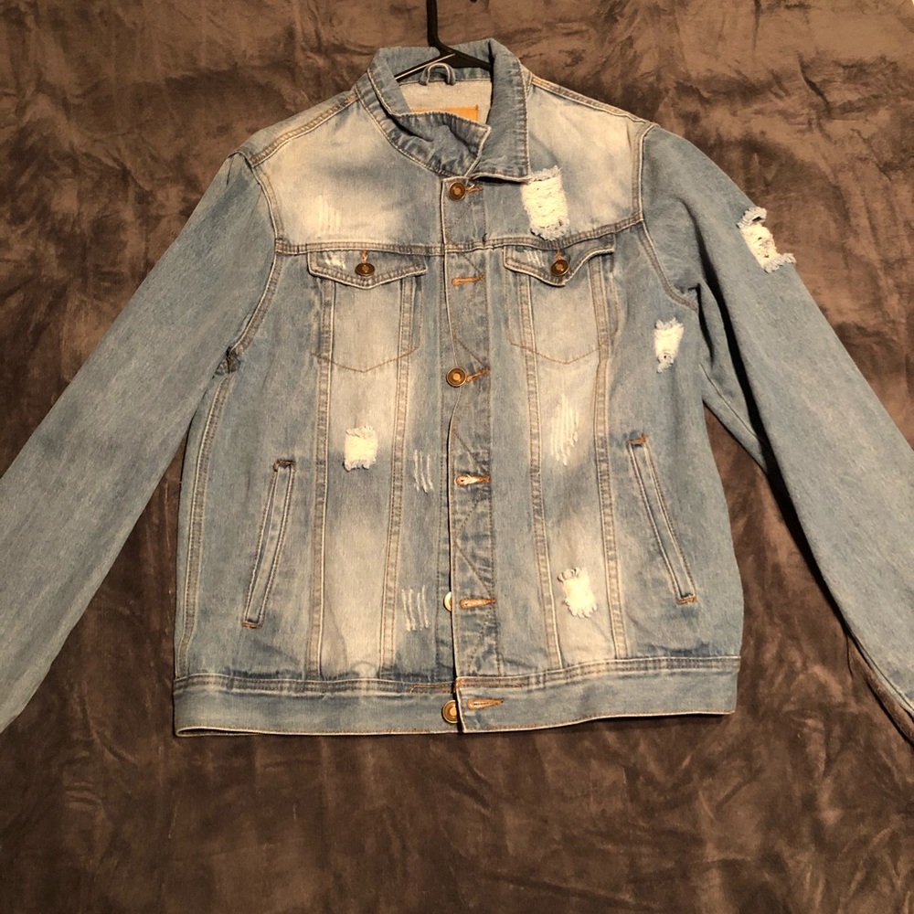 Blue Ripped Jean jacket